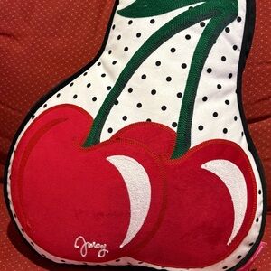 Juicy Couture Cherry Polka Dot Pillow - NEW